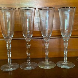 Christolfe Crystal tall glass. Kawali design set of 4